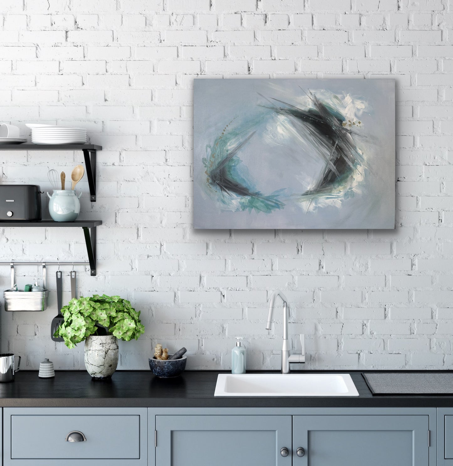 Beautifully Blue - Ocean-Inspired Acrylic Painting