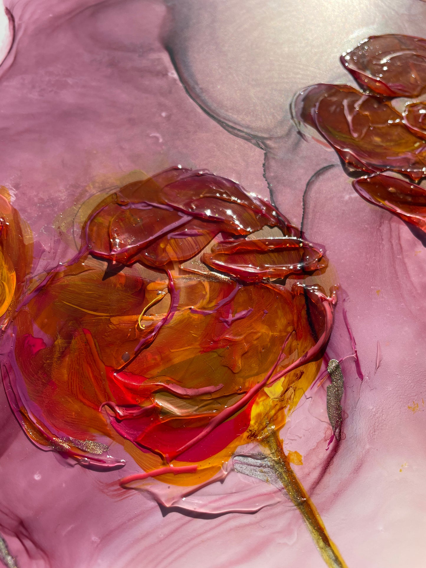 Wildflower at Dusk - abstract floral painting