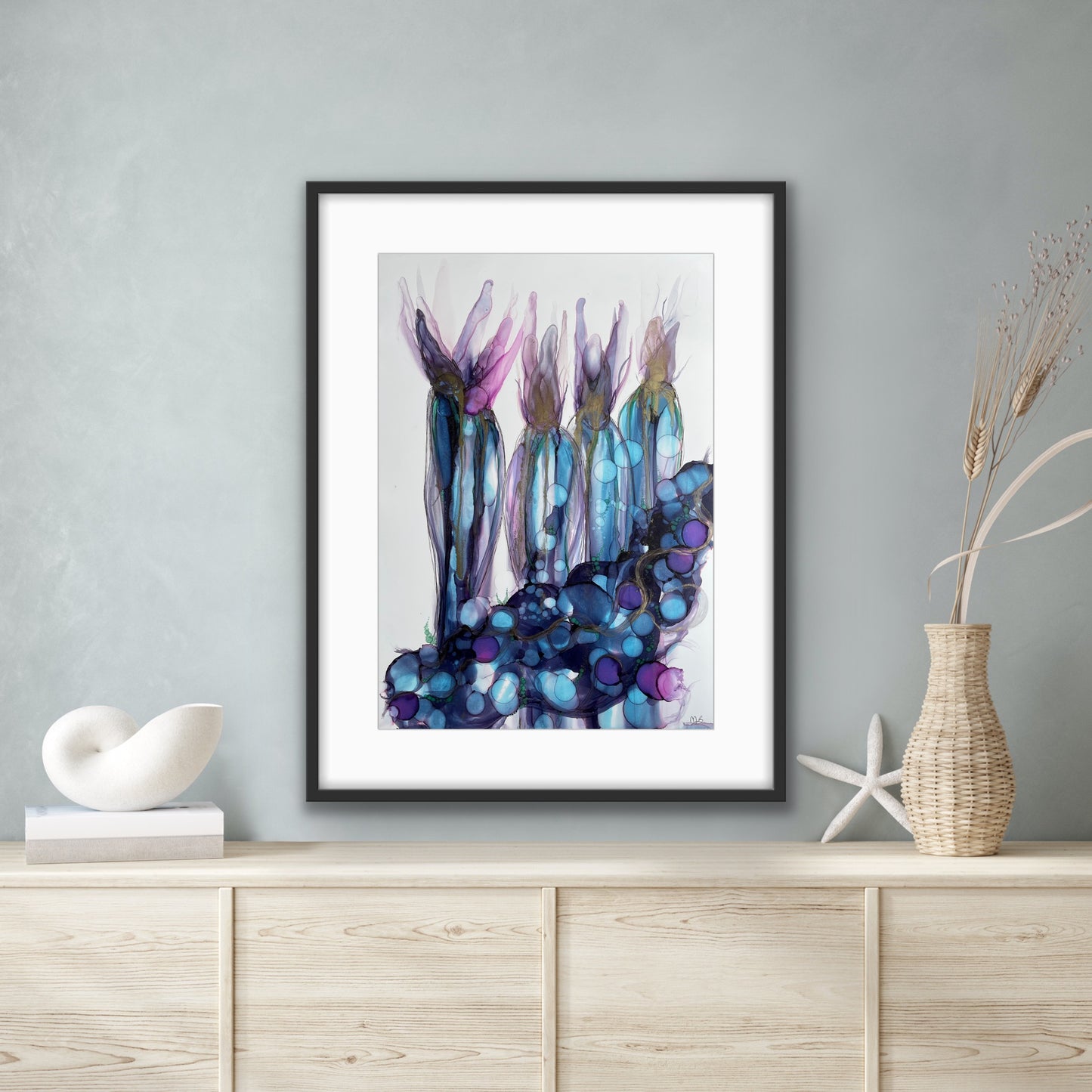 Queen of the Night -Abstract alcohol ink painting
