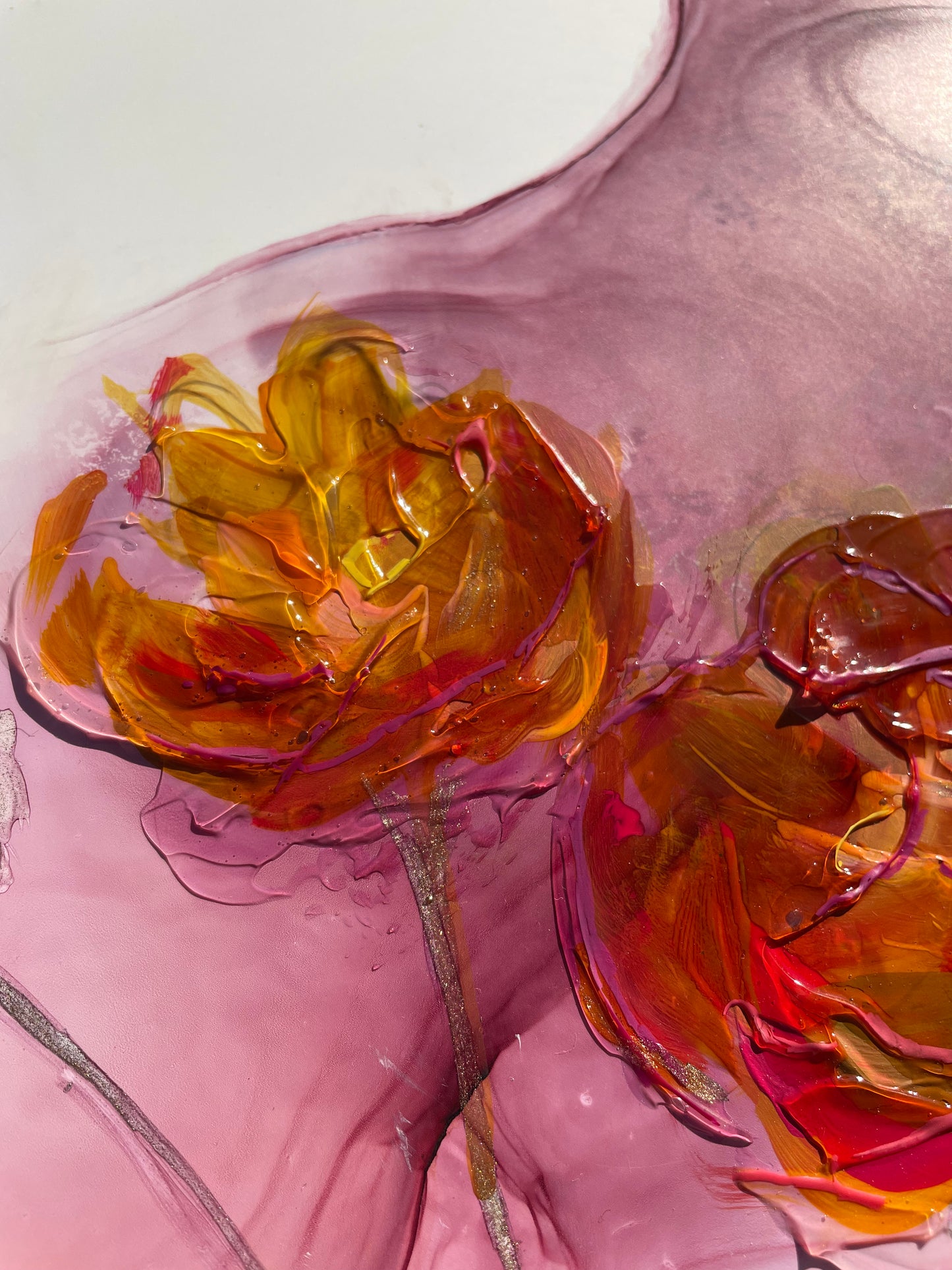 Wildflower at Dusk - abstract floral painting