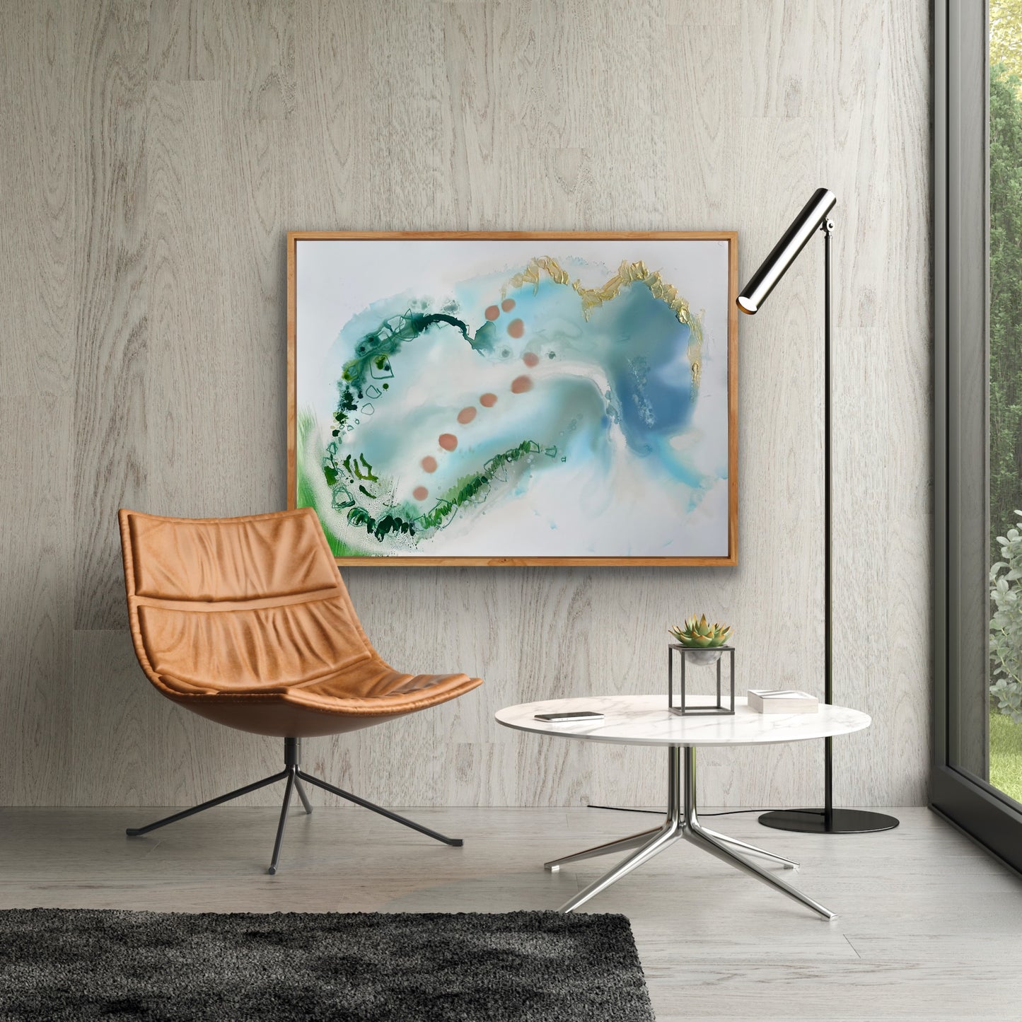 Stepping Stones - Large beach themed serene art piece.