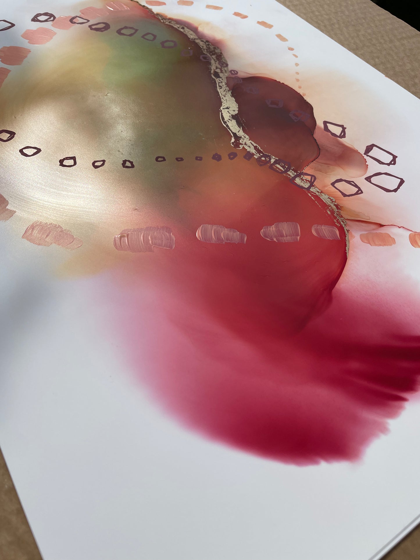 All the pretty sunsets - Abstract Alcohol Ink Art