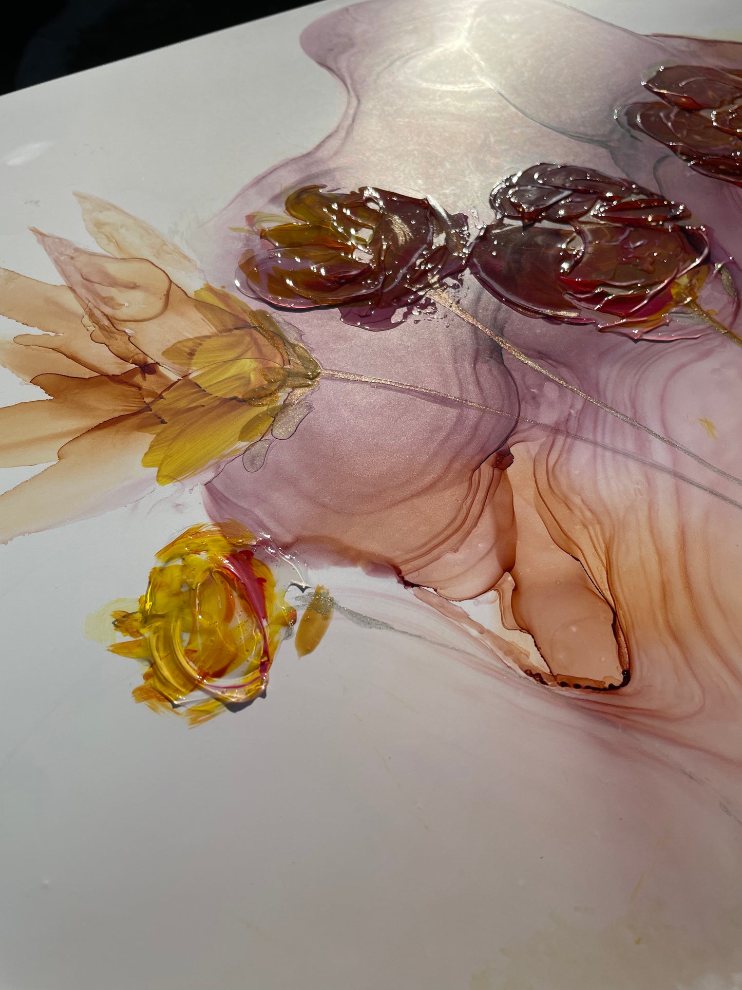 Wildflower at Dusk - abstract floral painting