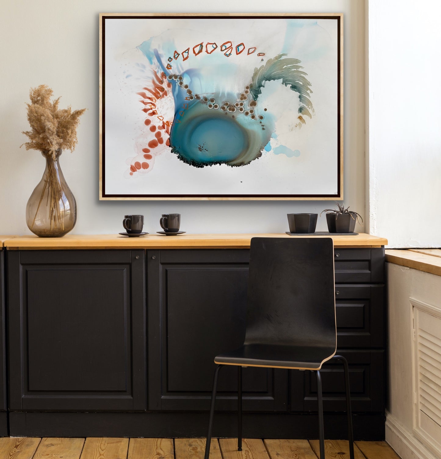 Ocean Breeze - Large beach themed abstract art