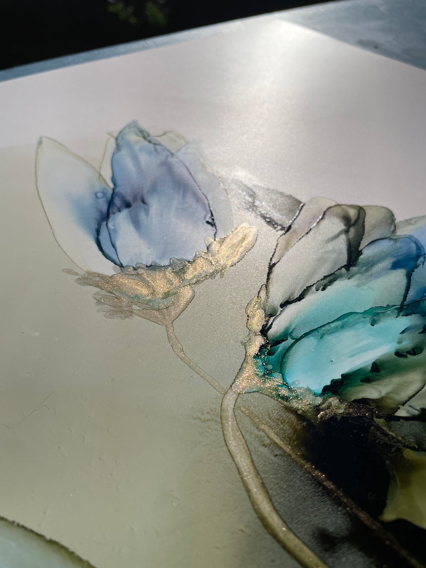 A Garden in Atlantis - Abstract Alcohol Ink Art