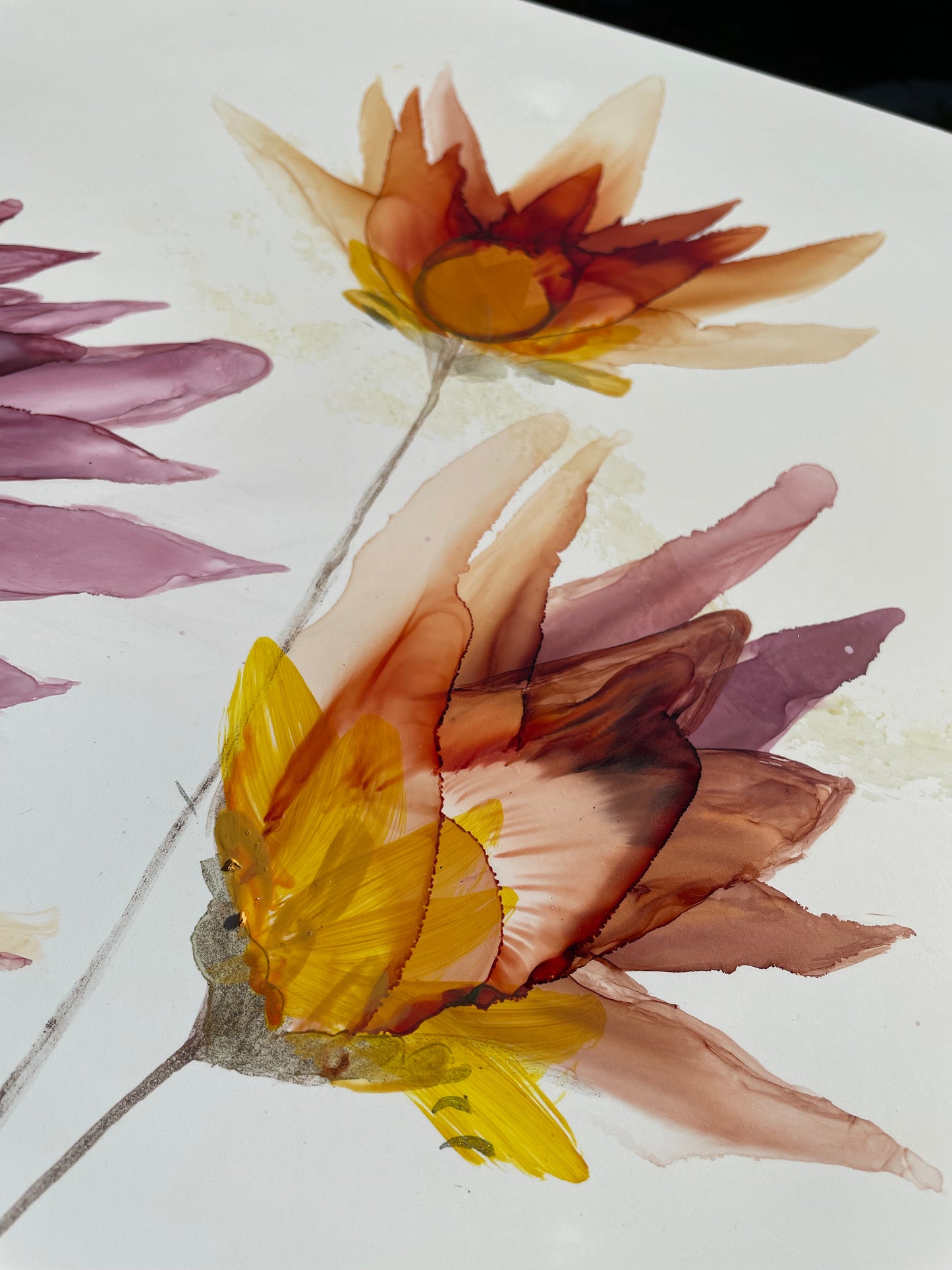 Wildflower at Dusk - abstract floral painting