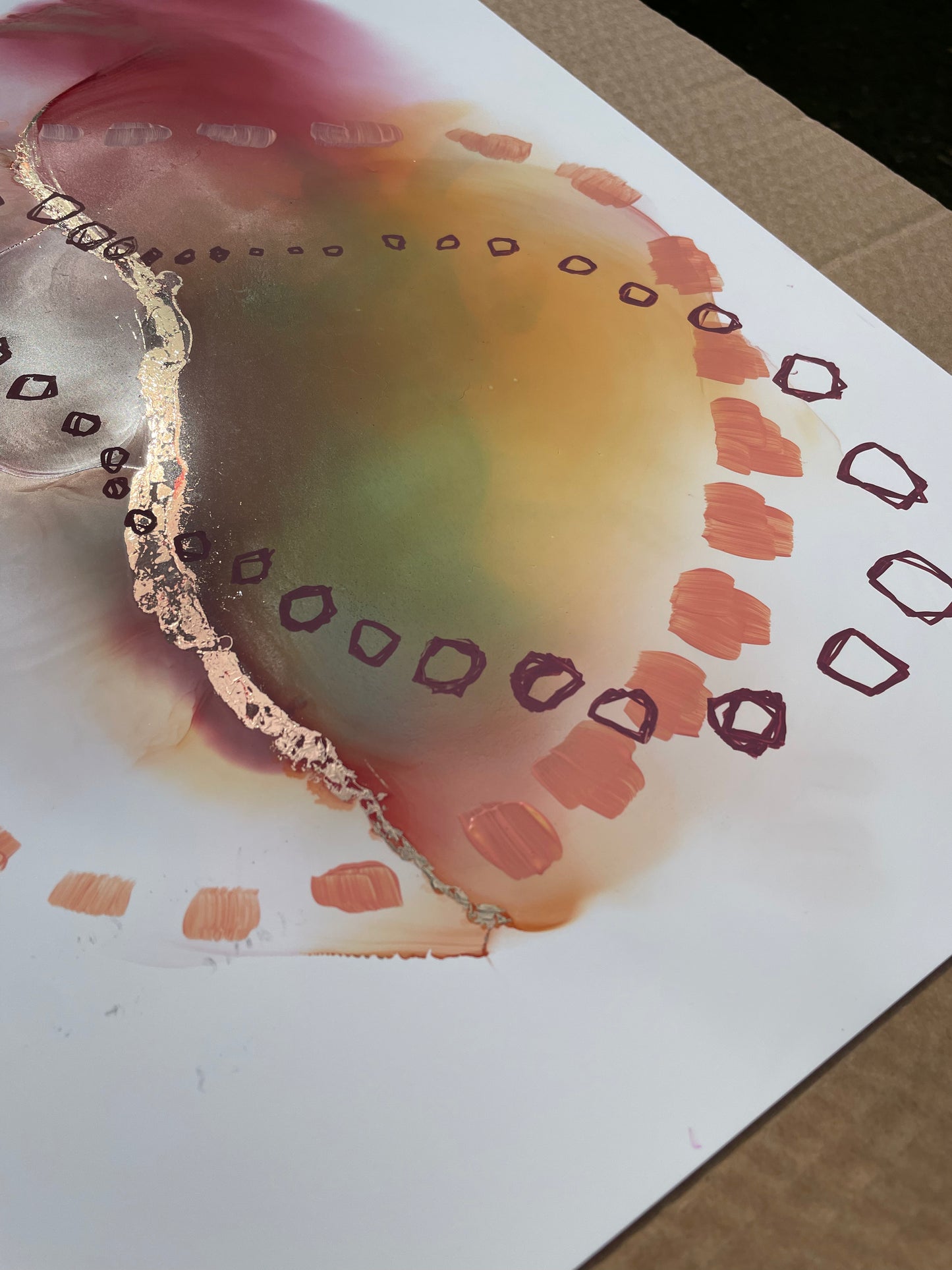 All the pretty sunsets - Abstract Alcohol Ink Art