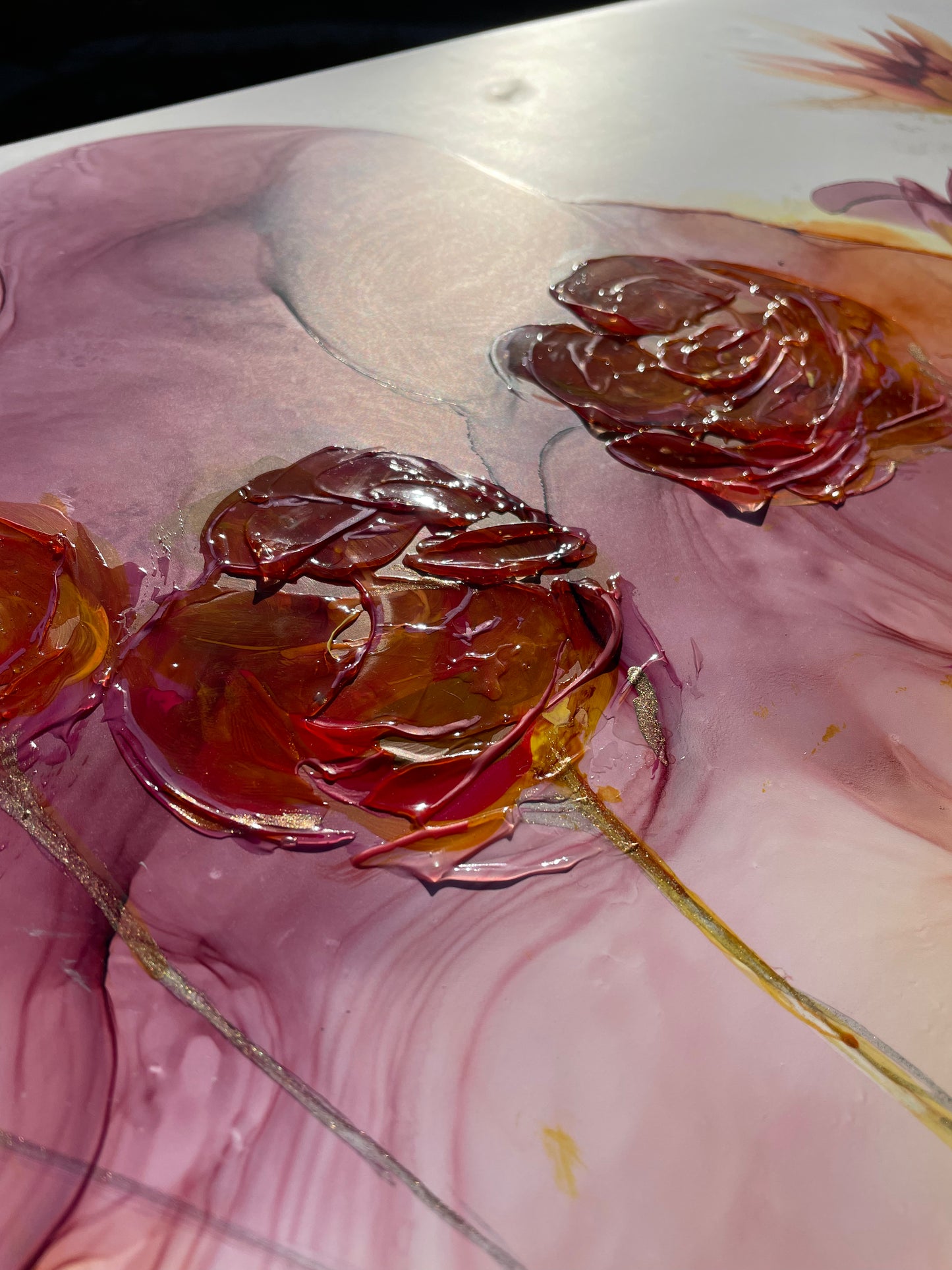 Wildflower at Dusk - abstract floral painting
