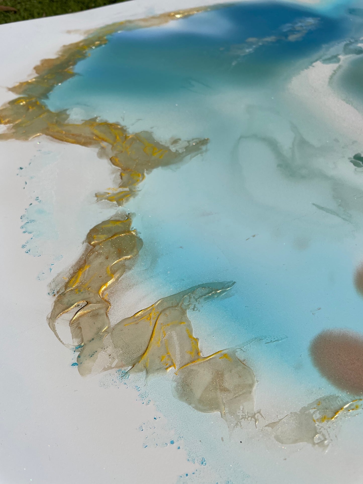 Stepping Stones - Large beach themed serene art piece.