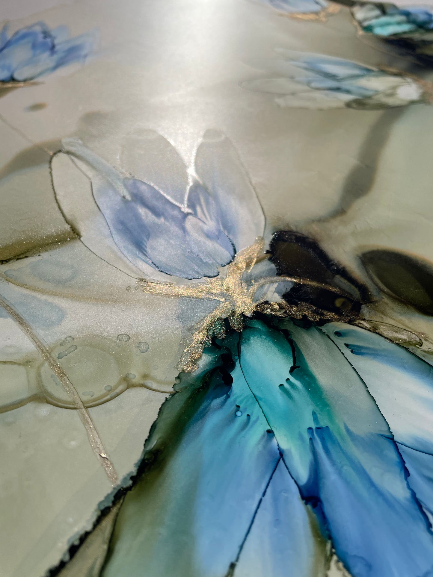 A Garden in Atlantis - Abstract Alcohol Ink Art