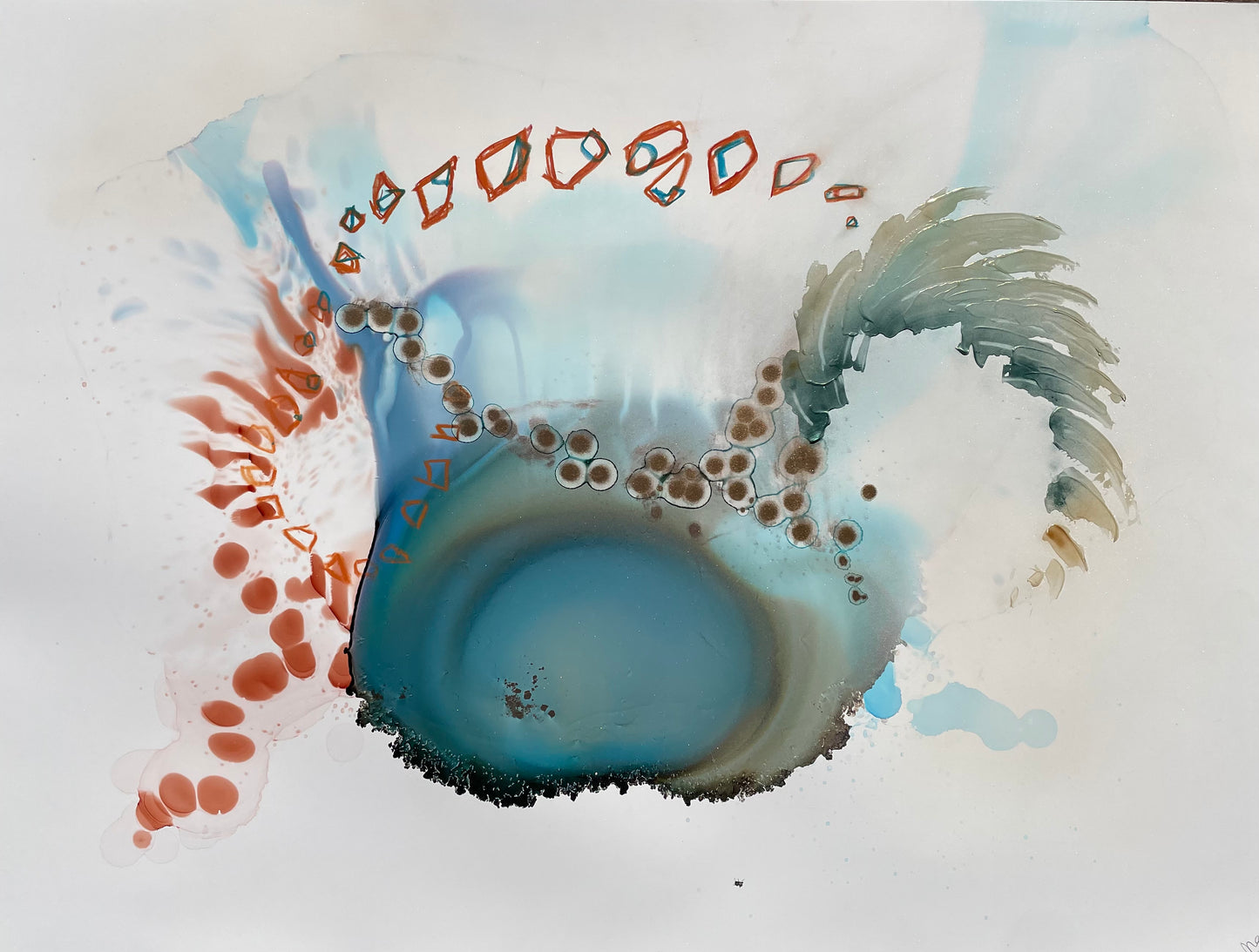 Ocean Breeze - Large beach themed abstract art