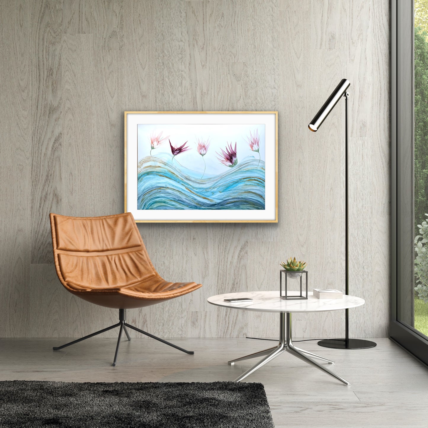 Ethereal Waves | Ocean inspired alcohol ink and acrylic painting.