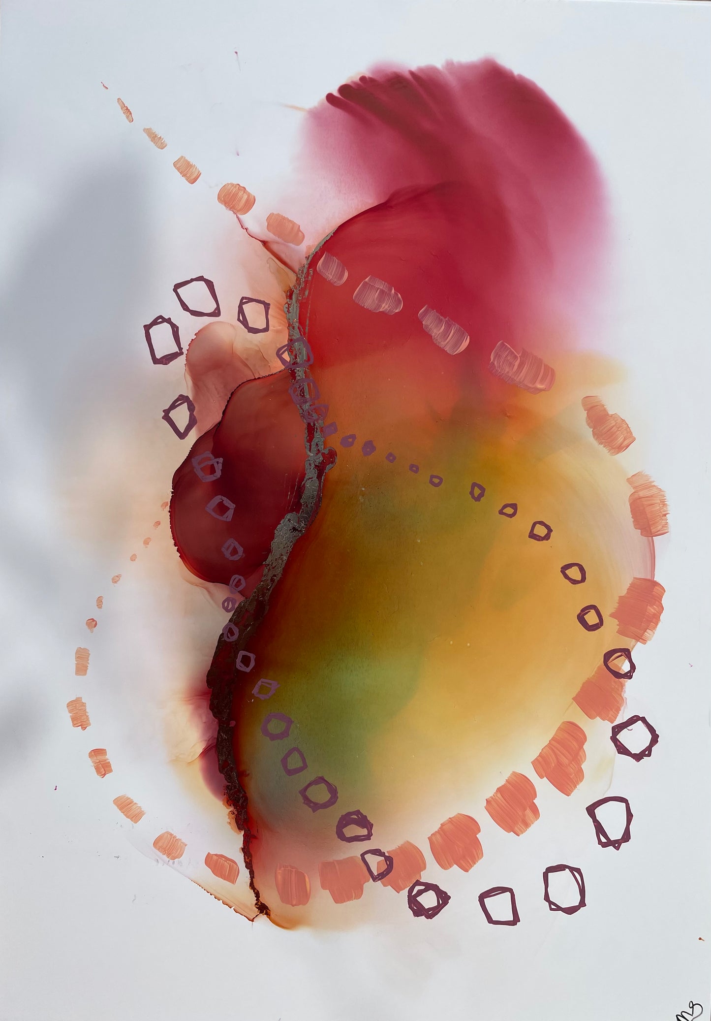 All the pretty sunsets - Abstract Alcohol Ink Art