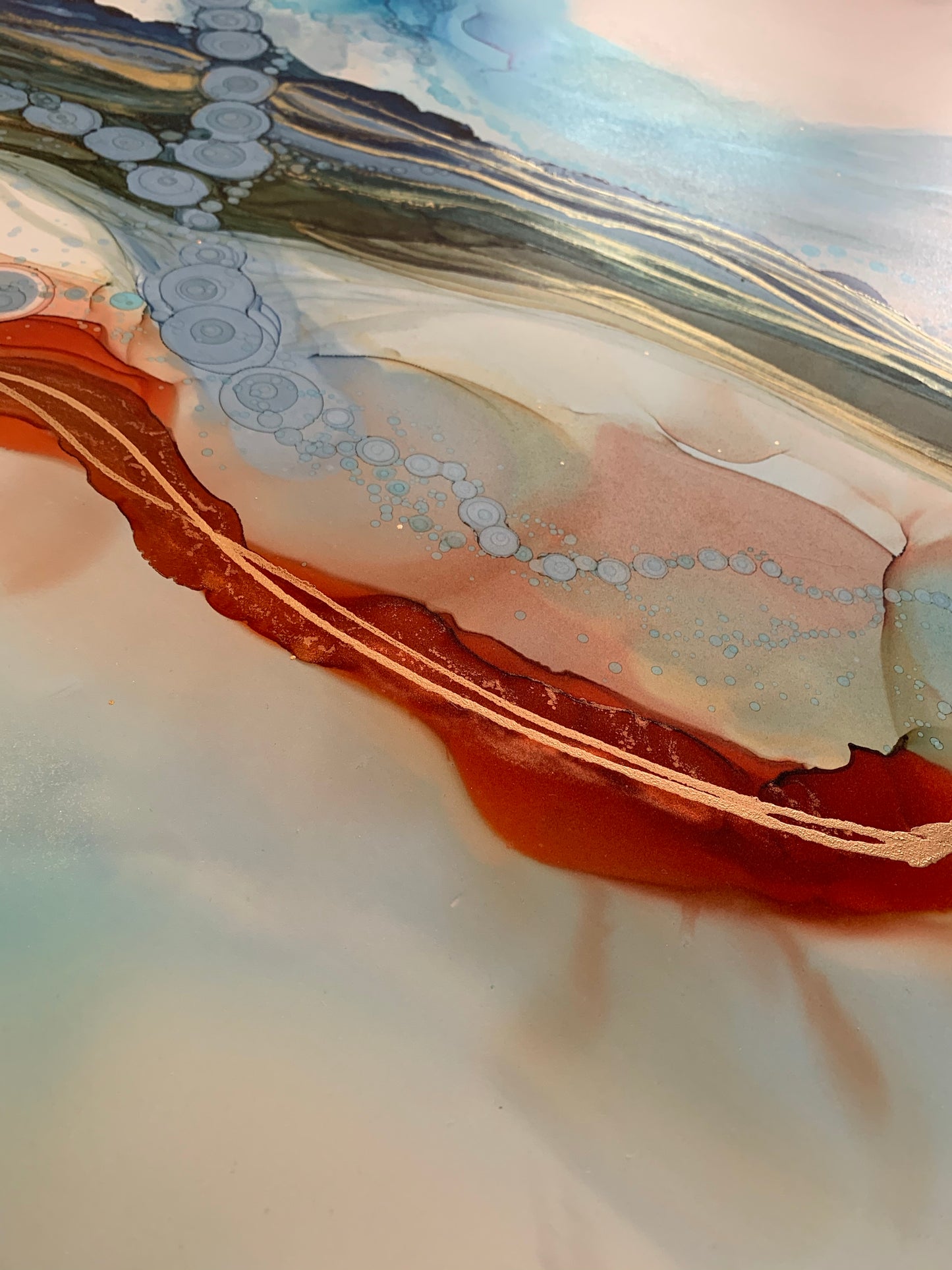 The Inlet - large abstract statement art.