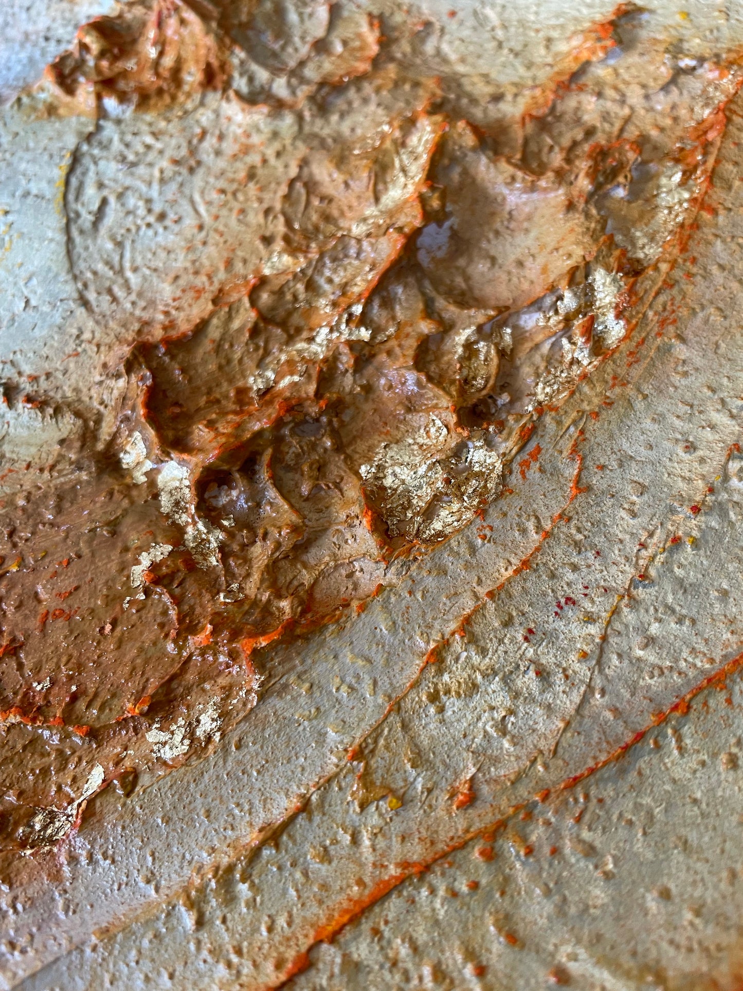 Blood Moon I Textured Lunar Abstract