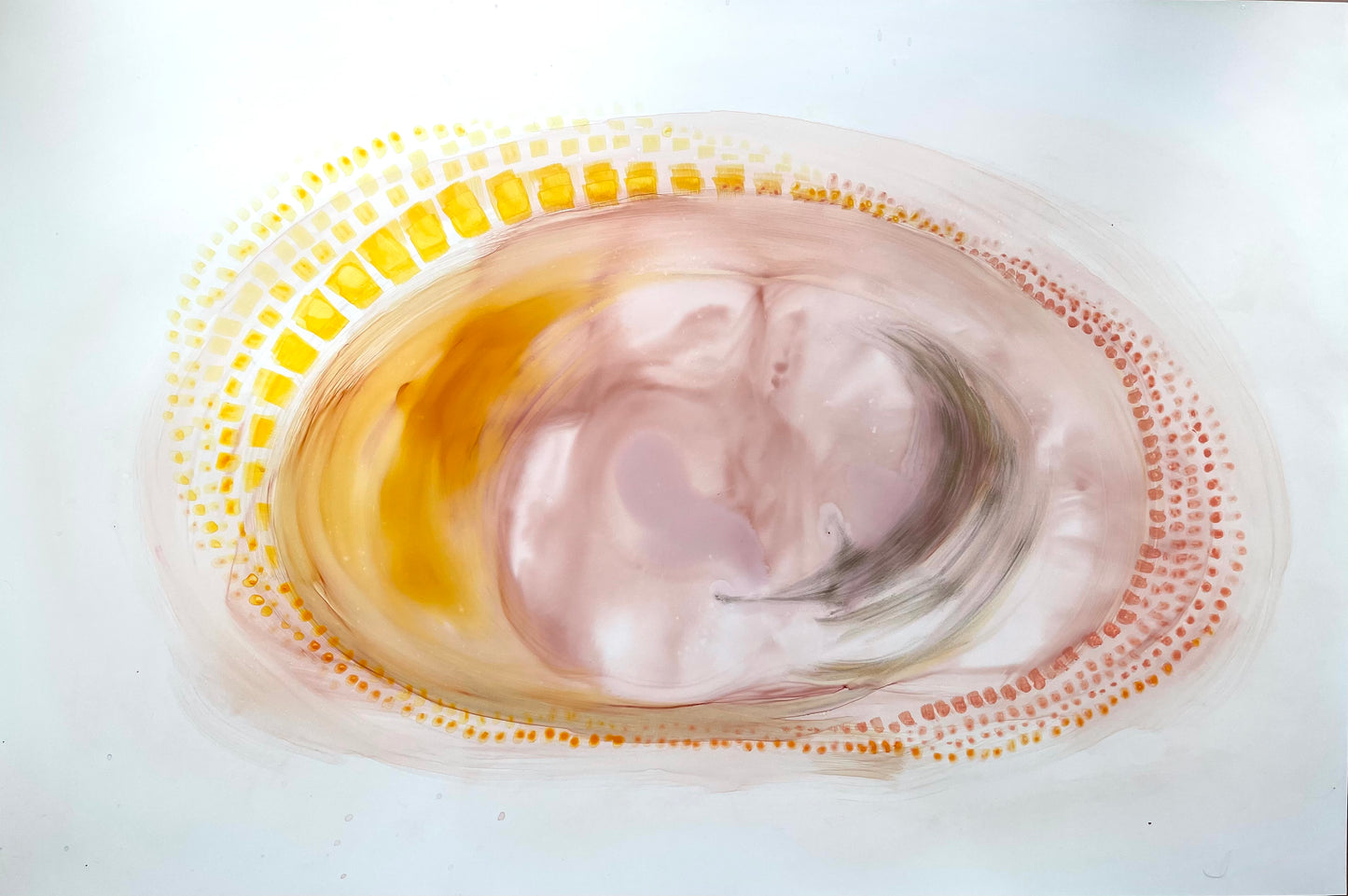 My perfectly broken heart - Original alcohol ink art painting