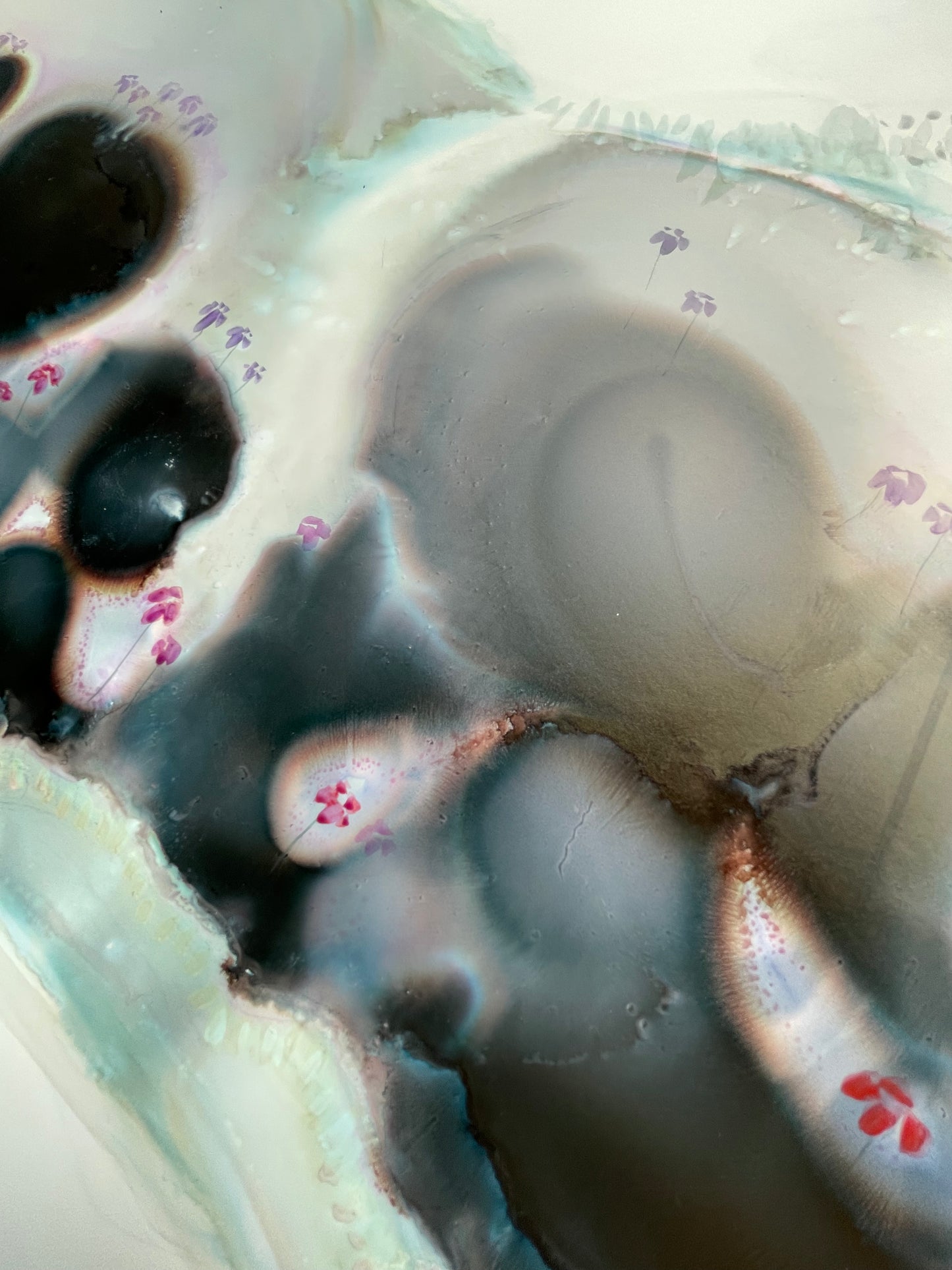 Ecstatic Motion - Original abstract painting with flowers