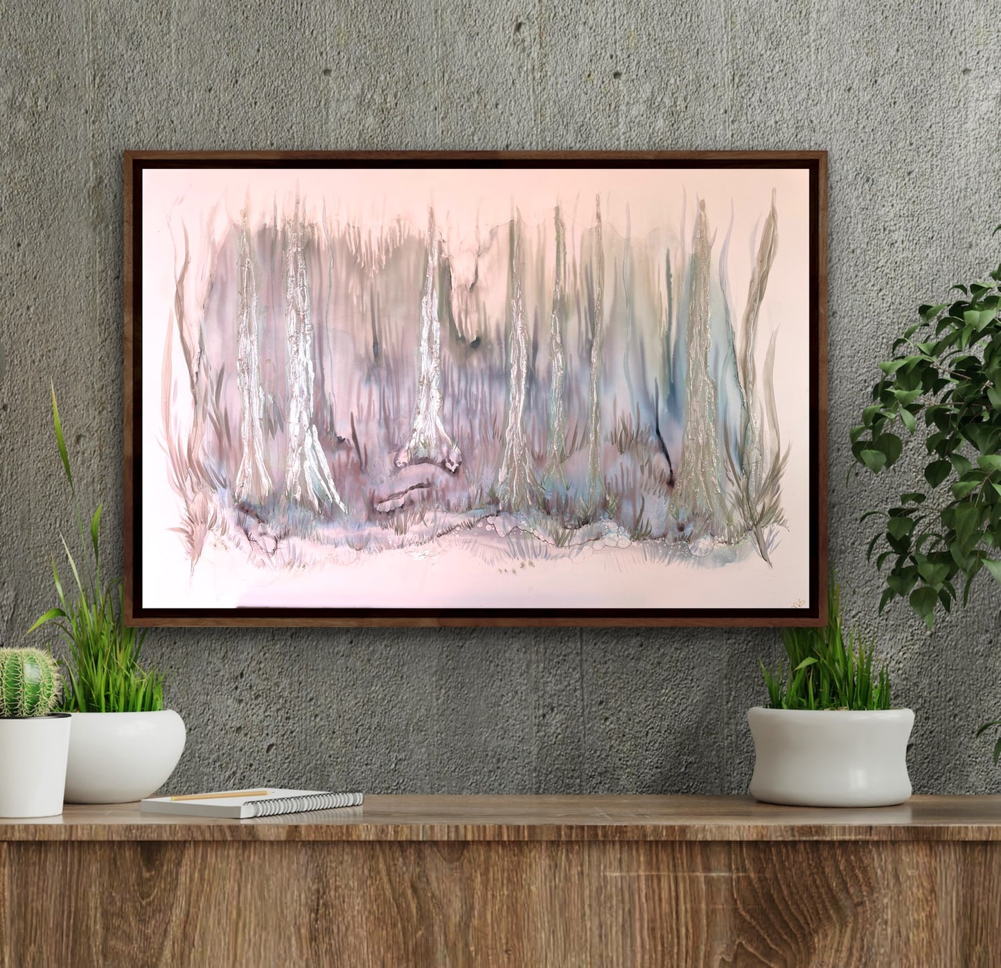 Ghost Gums - Original abstract forest painting