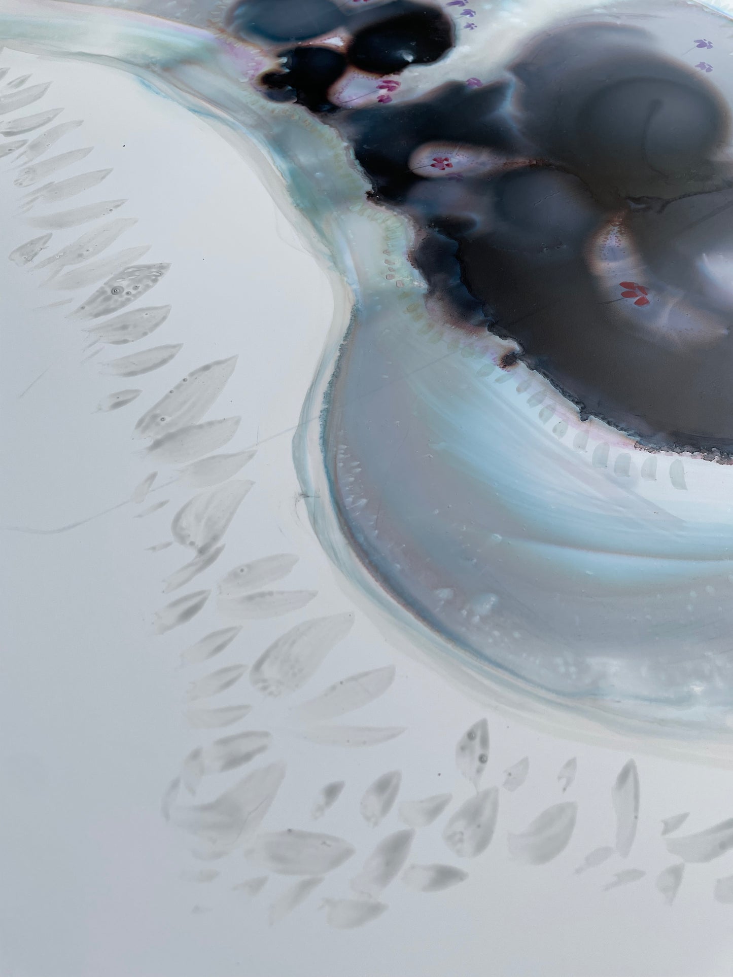 Ecstatic Motion - Original abstract painting with flowers