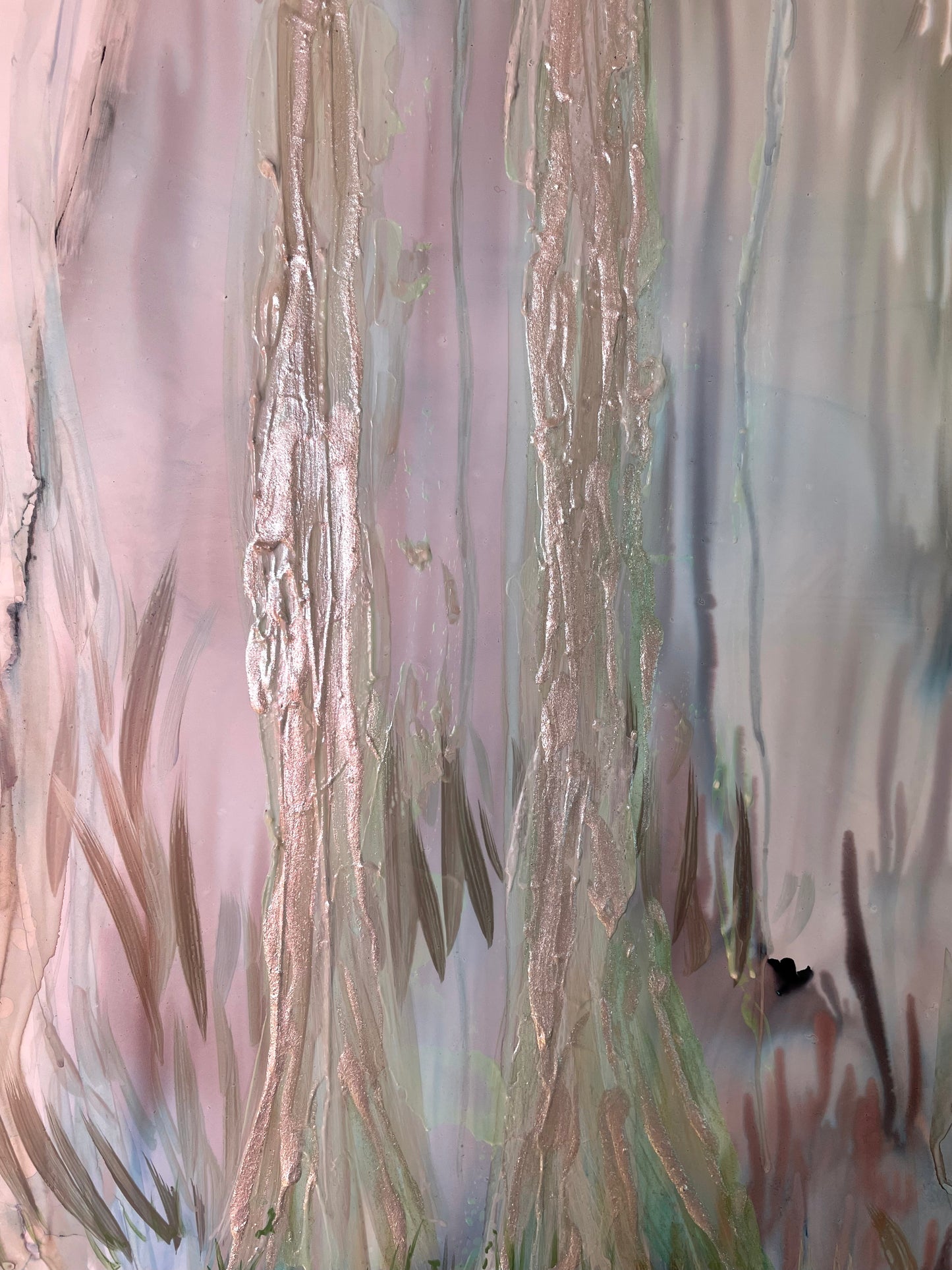 Ghost Gums - Original abstract forest painting