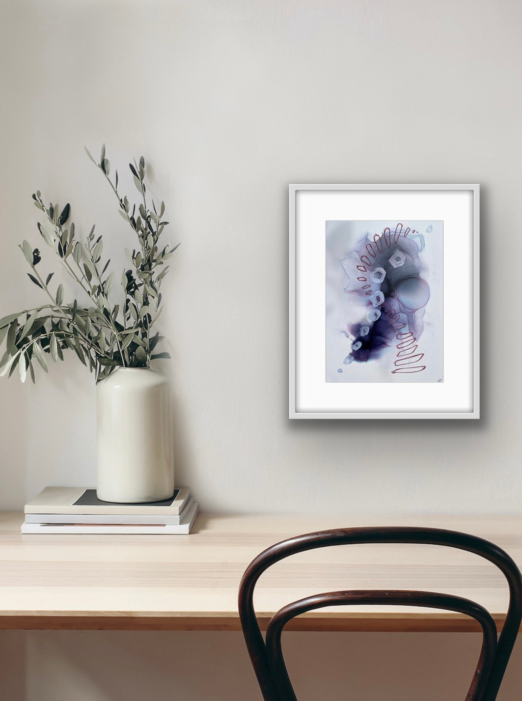 Within Temptation, original abstract art in purples.