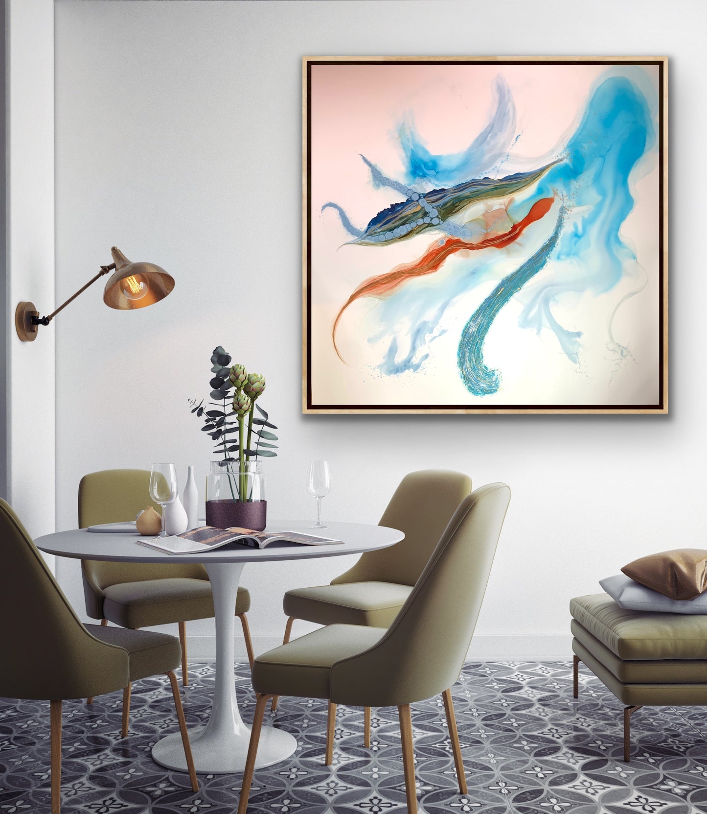 The Inlet - large abstract statement art.