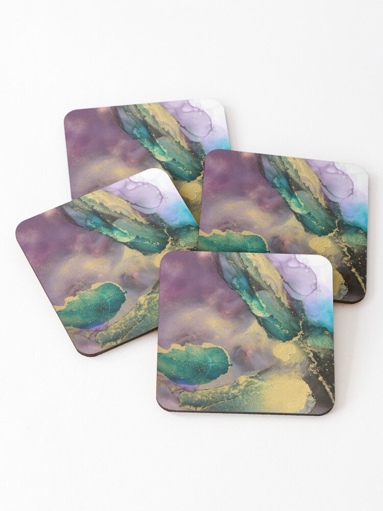 Drink coasters Nebula. Coasters with art print. Spave inspired coaster. Home decor and gifts