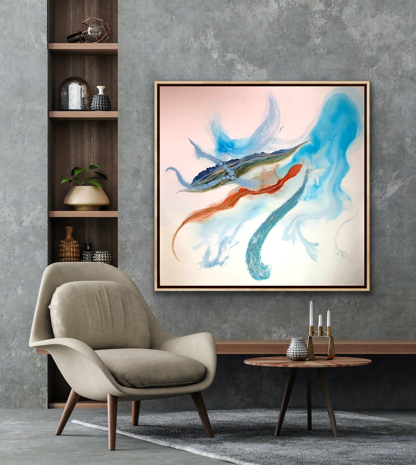 The Inlet - large abstract statement art.